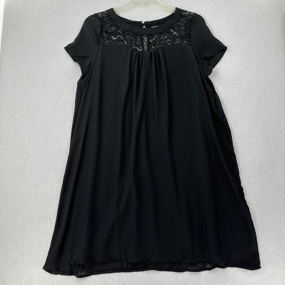Joie Womens LBD Babydoll‎ XL Lined Embroidered Lace Neck Area
